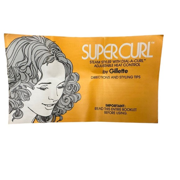 Vintage Super Curl Gillette Steam Styler Adjustable Heat Curling Iron Wand New - Picture 5 of 12